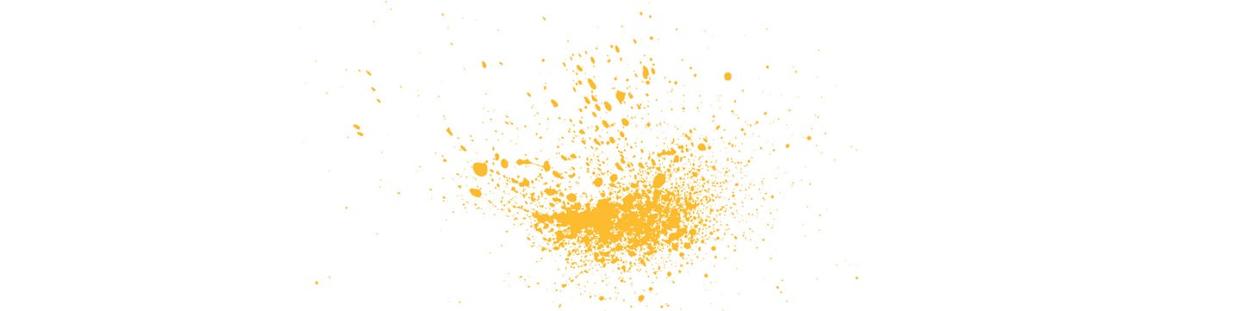 yellow paint splatter on a white background