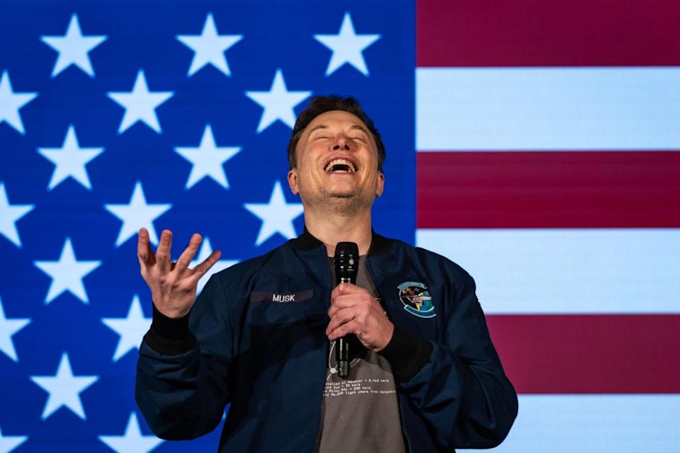 SpaceX and Tesla founder Elon Musk speaks during an America PAC town hall on 26 October, 2024 in Lancaster, Pennsylvania (Getty Images)