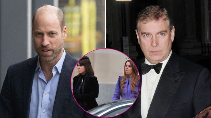 Prince William is 'raging' over ex-Prince Andrew's scandal, a source said. MEGA