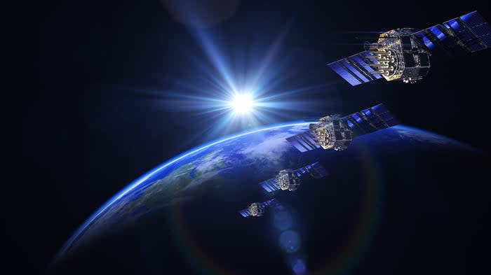 Satellites orbit Earth.