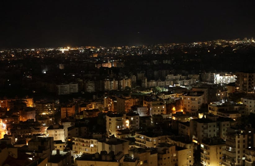 A general view of Beirut's southern suburbs appearing without electricity, following an escalation between Hezbollah and Israel amid the U.S.-Israeli conflict with Iran, in Beirut, Lebanon, March 7, 2026. 