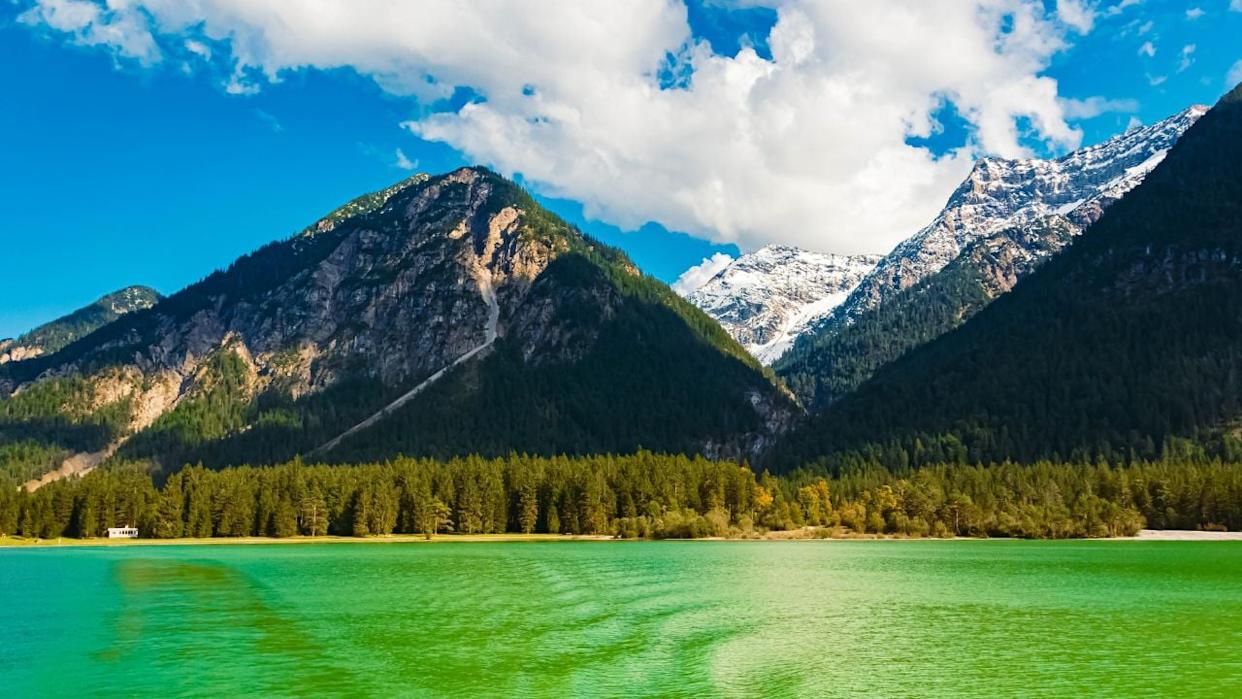 Alpine summer view in the Plansee and Heiterwanger See area, Reutte, Tyrol, Austria