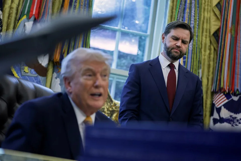 A prominent conservative journalist is calling on Vice President JD Vance to invoke the 25th Amendment to remove the president from office (Getty)