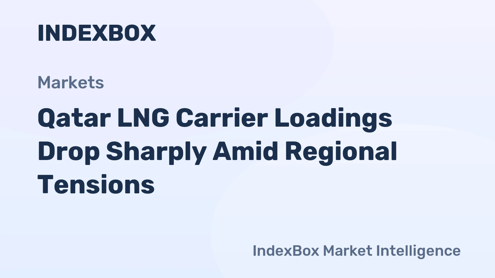 Qatar LNG Loadings Fall, Global Shipping Faces Disruption Risk - News and Statistics