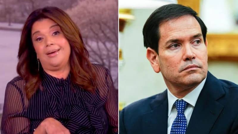 'The View' costars don't believe Marco Rubio wears a size 11.5 shoe.@theview/x;mega