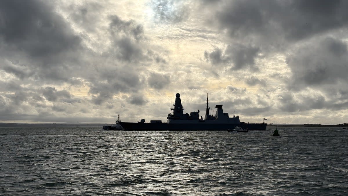 HMS Dragon was seen leaving Gibraltar (PA) (PA Wire)