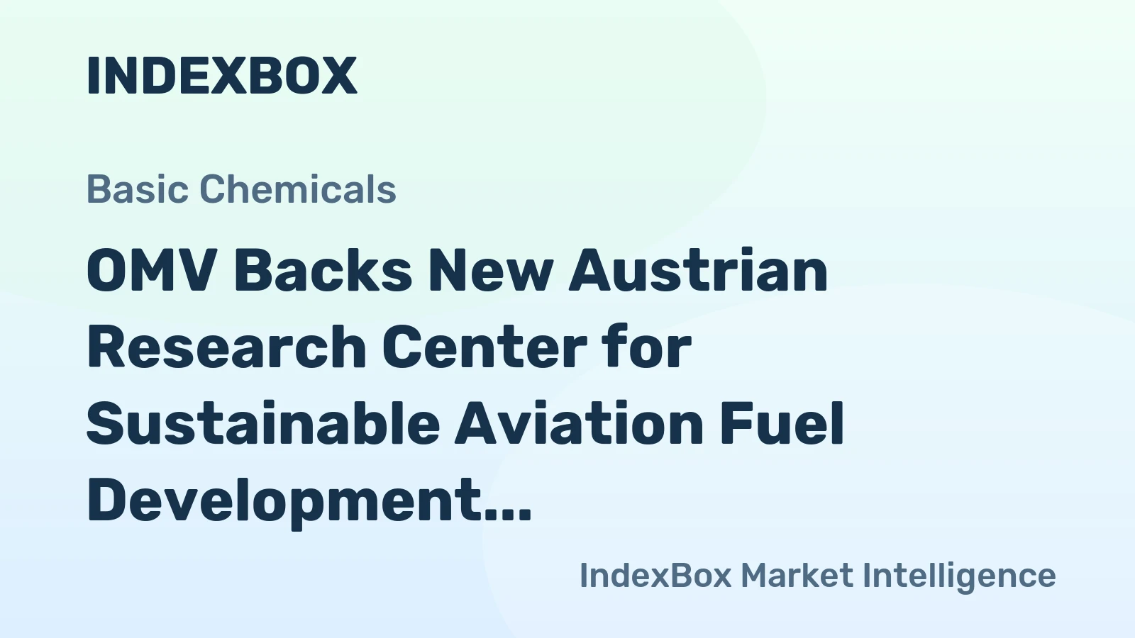 OMV Funds Aviation Fuel Research Hub to Scale Sustainable Production | 2026 - News and Statistics