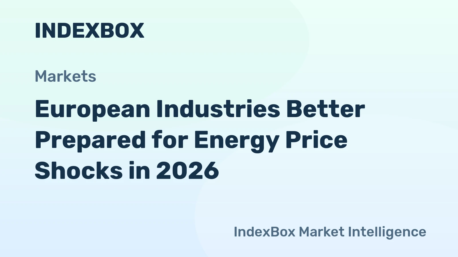European Industry Resilience to Energy Costs in 2026 | Sectoral Analysis - News and Statistics