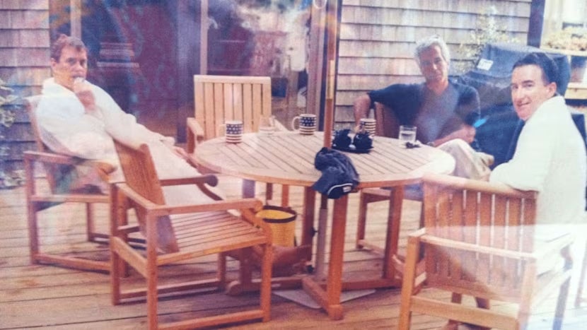 Andrew Mountbatten-Windsor, Jeffrey Epstein, and Peter Mandelson together in uncovered photograph