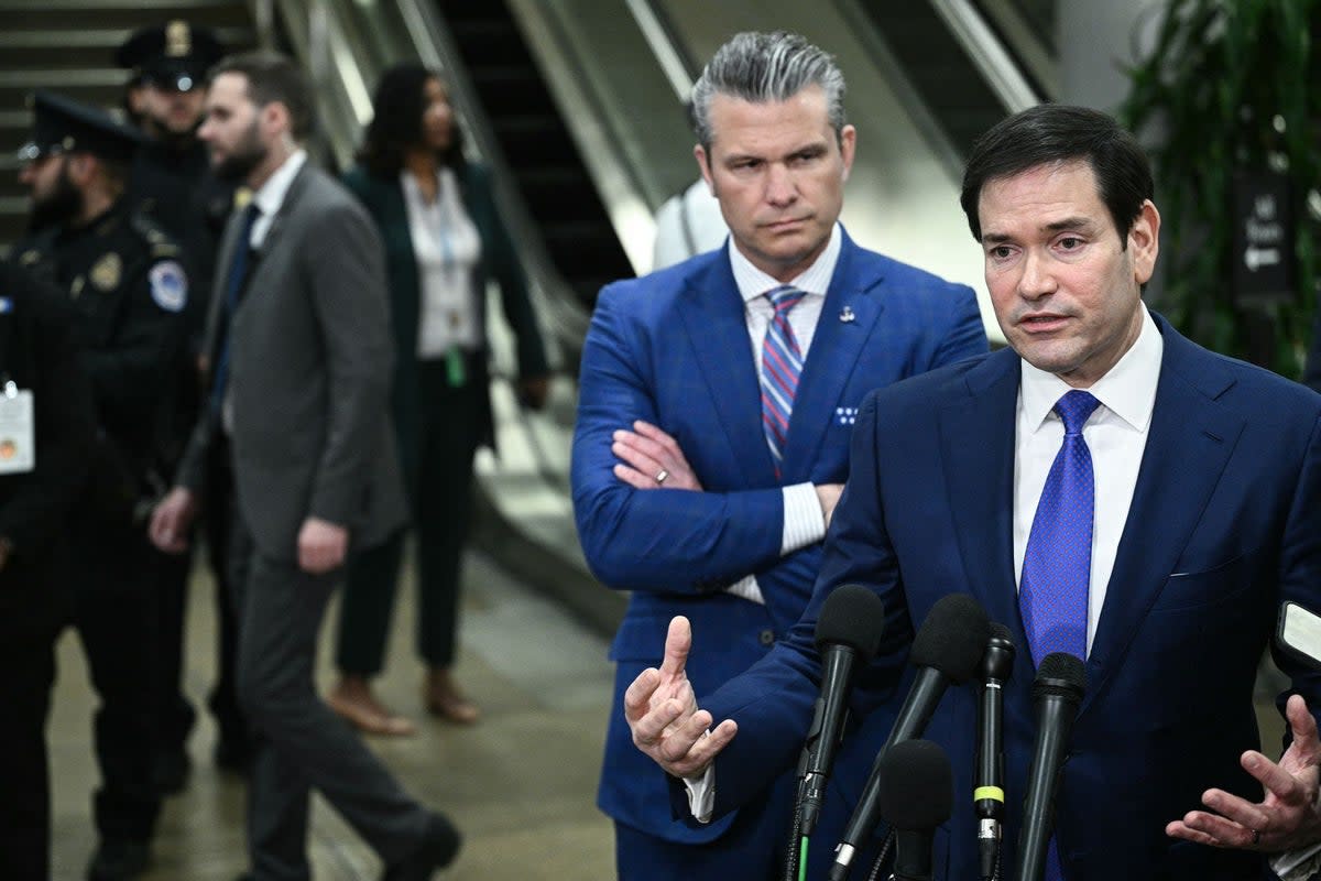 Marco Rubio and Pete Hegseth both live on the McNair Army base in Washington D.C. (AFP/Getty)