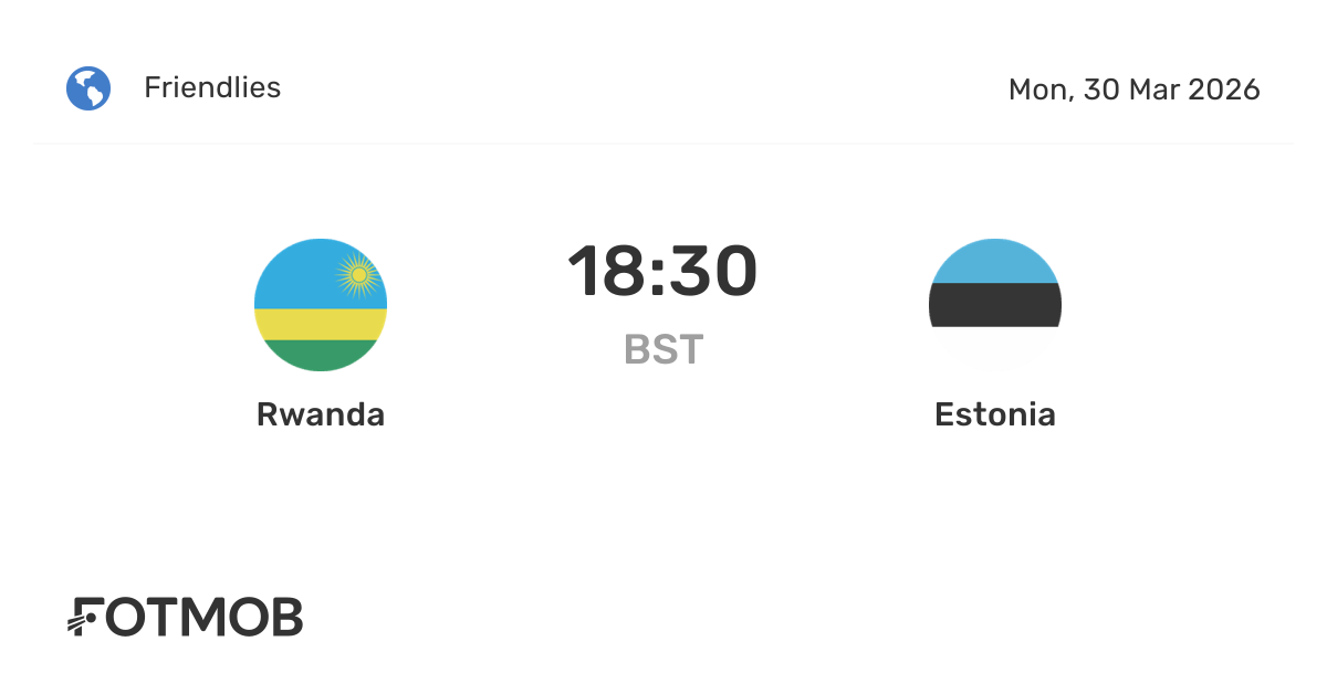 Rwanda vs Estonia - live score, predicted lineups and H2H stats
