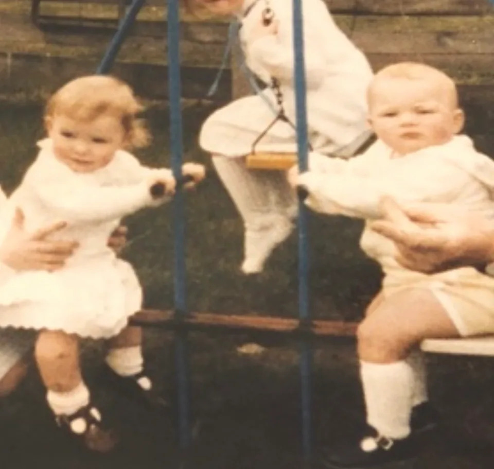 Ged and Ruth, aged two
