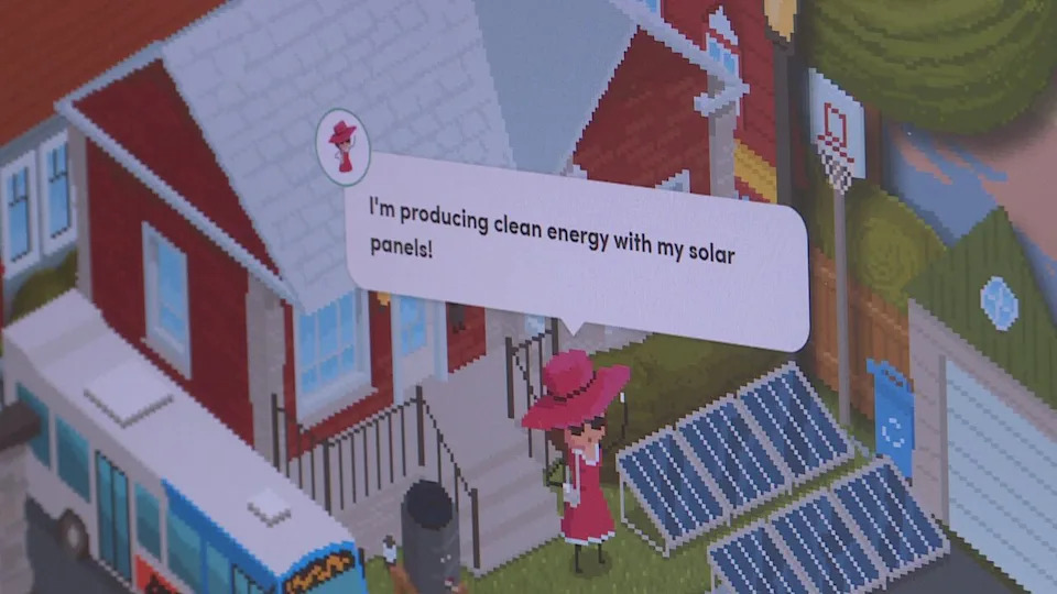 In the Great Green Neighbourhood Showdown module, students create two contrasting neighbourhoods, one that is eco-friendly and another that isn't.