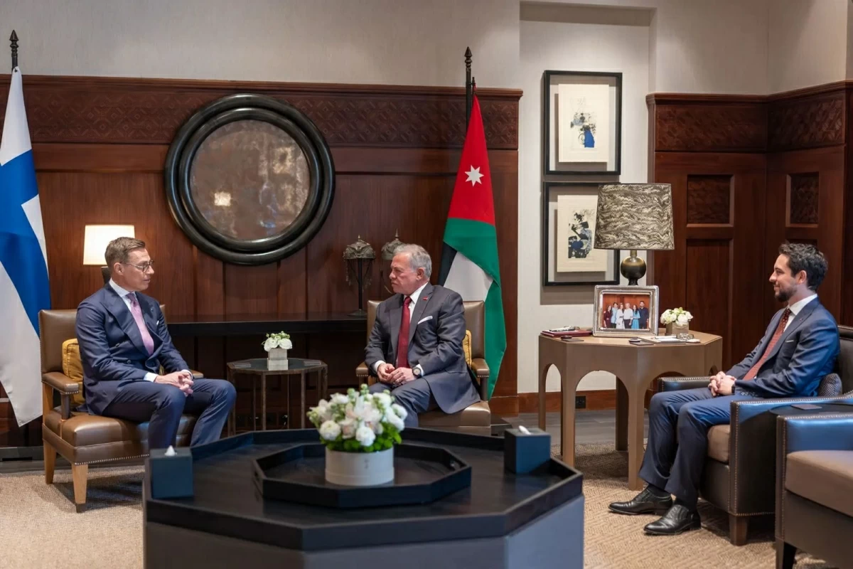 King, Finland president hold talks at Al Husseiniya Palace