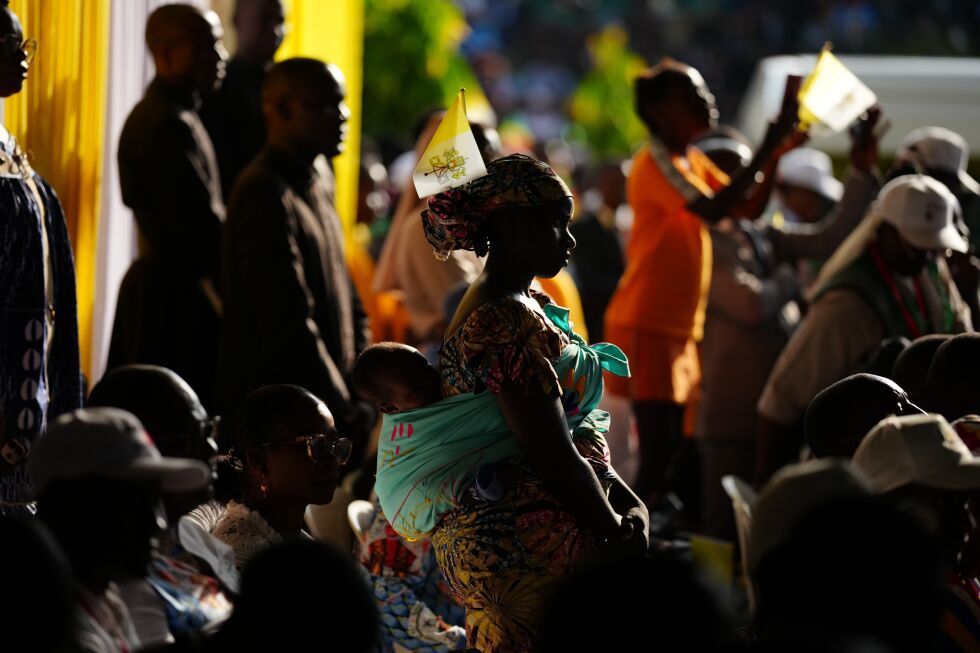 Pope Leo XIV celebrating a big Mass in Cameroon
