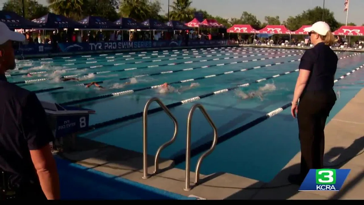 Olympic swimmers arrive in Sacramento for competitions, community events