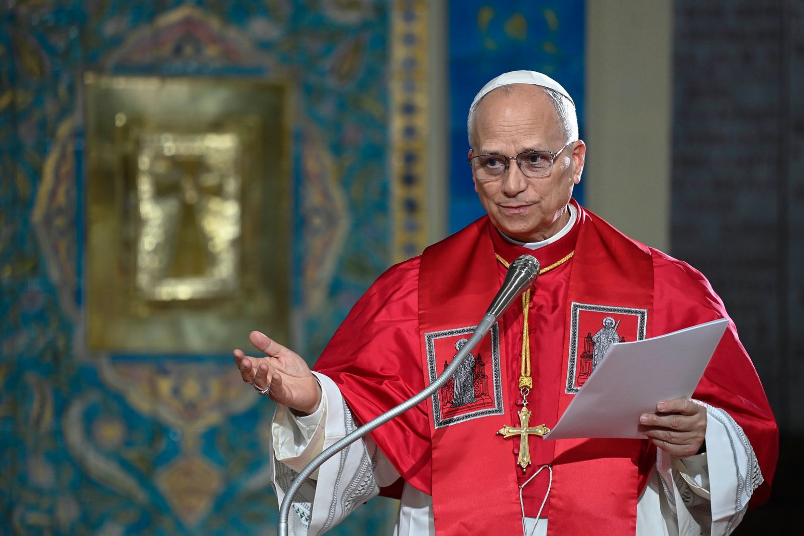Image may contain Adult Person Priest and Pope