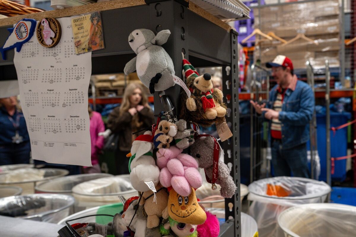 Soft toys are carefully salvaged in the sorting area at Vision Ireland’s Naas facility, where items are given a second life rather than contributing to growing global textile and waste streams