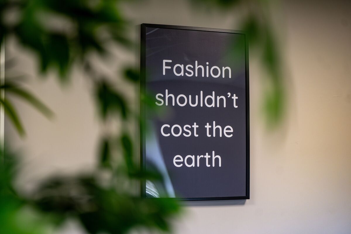 Inspirational signage lines the walls of the breakout space at Vision Ireland’s Naas facility, where even the furniture is pre-loved, reflecting the organisation’s commitment to reuse at every level