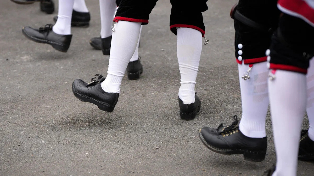 Clog dancers finding it hard going in the heat
