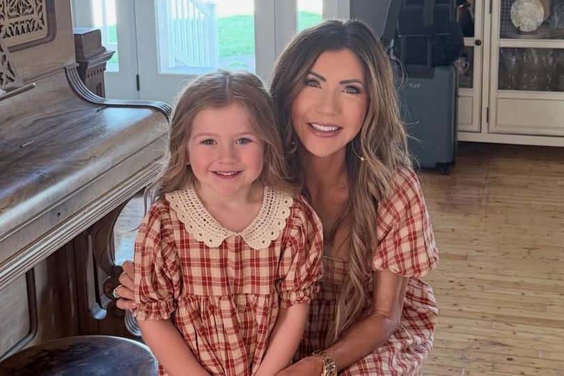 Noem posted to Instagram for the first time in three months on Monday, breaking her silence after her husband's "bimbofication" scandal