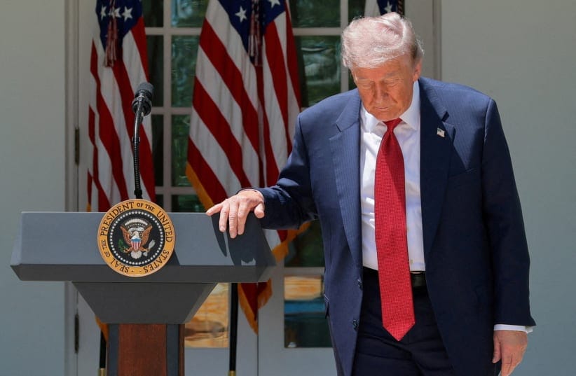 US President Donald Trump attends a Mother’s Day reception for Gold Star mothers.