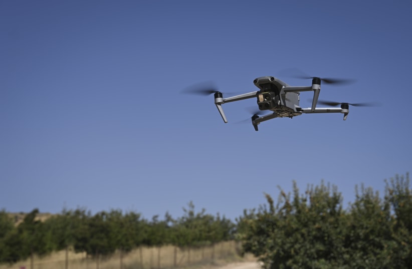 An IDF drone during a training exercise near the Syrian border, northern Golan Heights, June 26, 2025; illustrative.