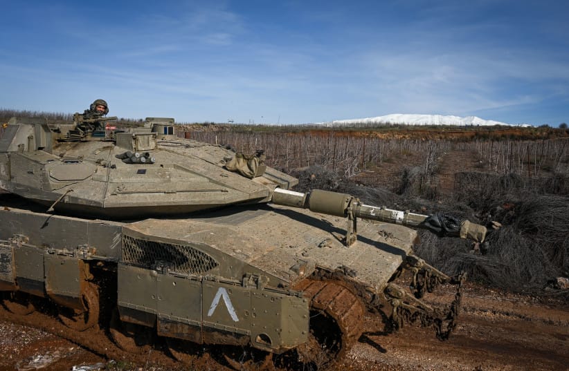Illustrative; Israeli soldiers seen in the Golan Heights, northern Israel, on February 8, 2024.