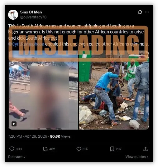 <span>Screenshot of the misleading post, taken on May 13, 2026. Blurred by AFP Fact Check</span>
