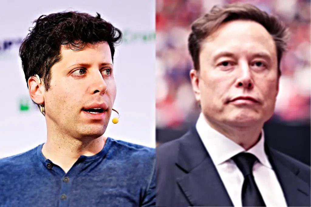 Sam Altman (left) Elon Musk (right)