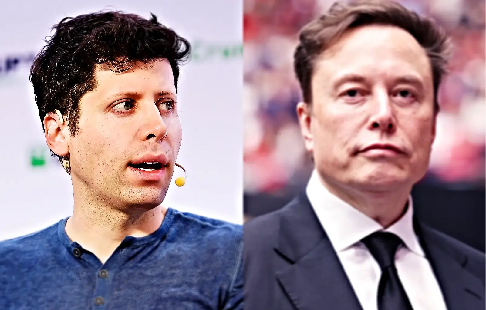 Sam Altman (left) Elon Musk (right)