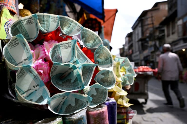 The rupee has dropped more than five percent since the Middle East conflict erupted in February (Tauseef MUSTAFA)