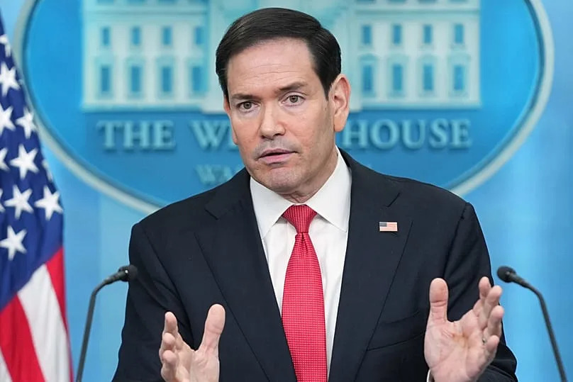 US Secretary of State Marco Rubio speaks during a press briefing in the James Brady Press Briefing Room at the White House in Washington, Tuesday, May 5, 2026