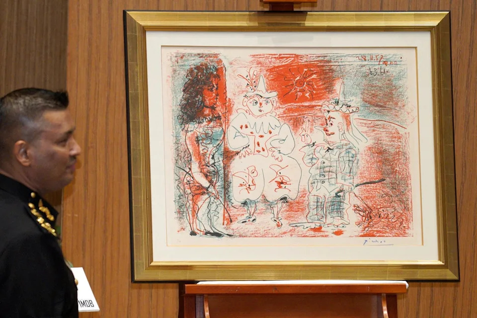 Pablo Picasso's ‘L'Ecuyere et les clowns’ (1961) (Reuters)