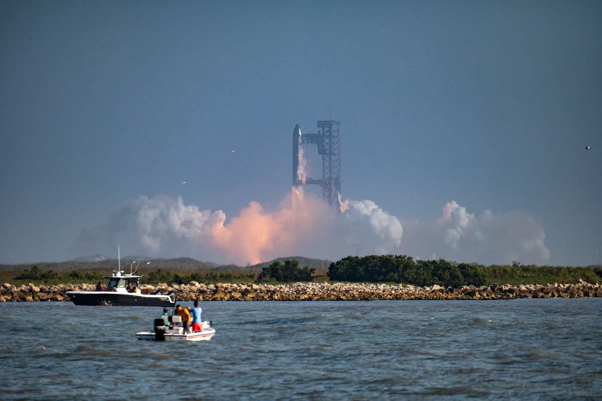 Some South Texas residents are suing Elon Musk’s SpaceX claiming sonic booms from rocket launches have damaged their homes (AFP via Getty Images)