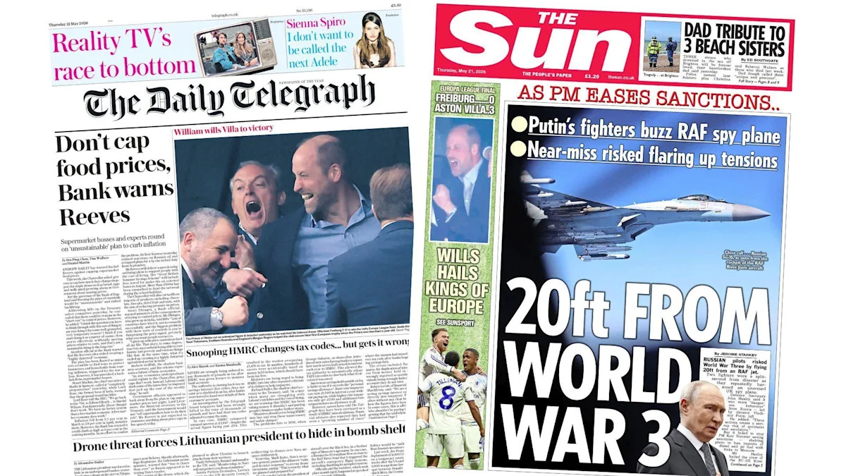 'Don't cap food prices' and '20ft from WW3'