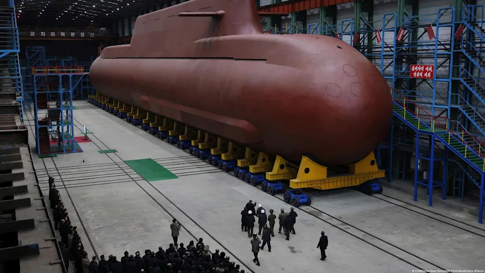 North Korea's construction of the nuclear-powered submarine has apparently progressed<span class="copyright">KCNA/Korea News Service/AP Photo/dpa/picture alliance</span>