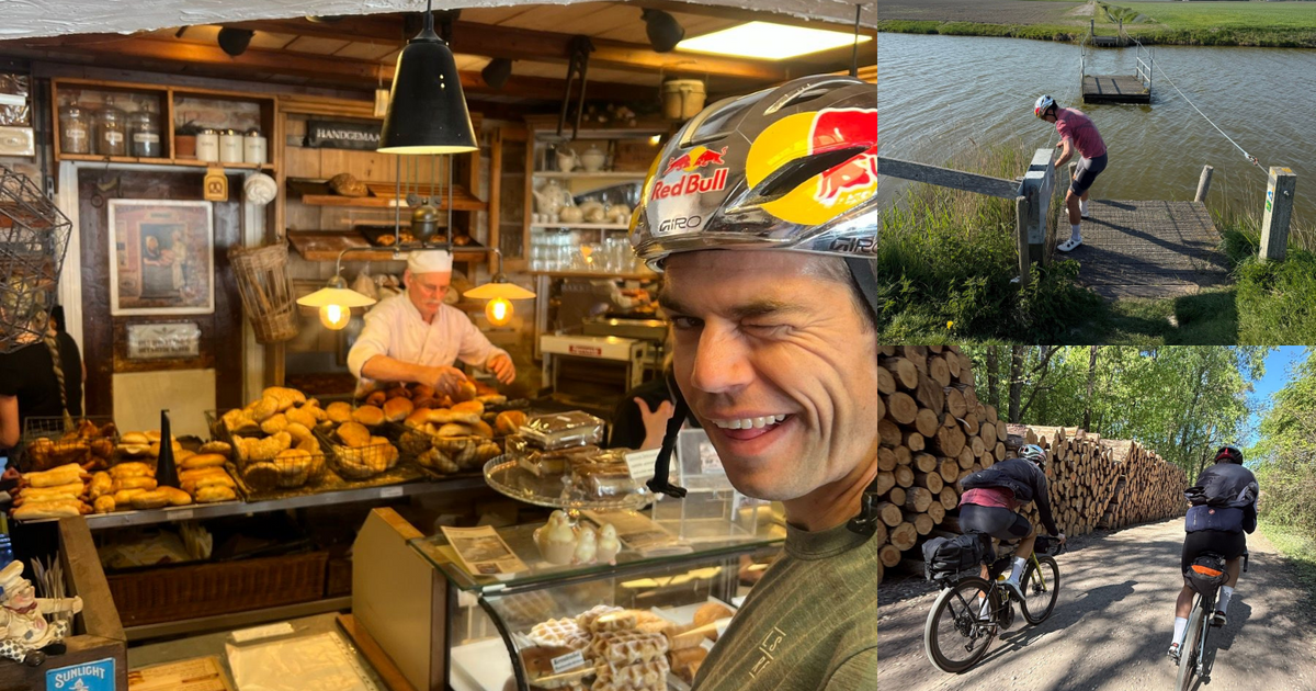 Wout van Aert goes bikepacking in post-Roubaix break