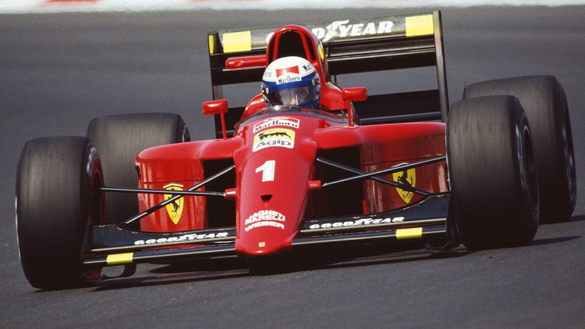 Alain Prost with Ferrari