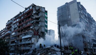 Russia hammers Ukraine, flattening a Kyiv apartment block in deadly attack