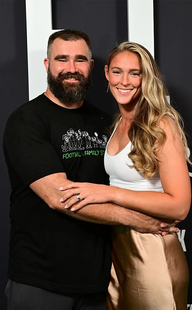 ason Kelce and Kylie Kelce attend Thursday Night Football Presents The World Premiere of "Kelce" on September 08, 2023 in Philadelphia, Pennsylvania.