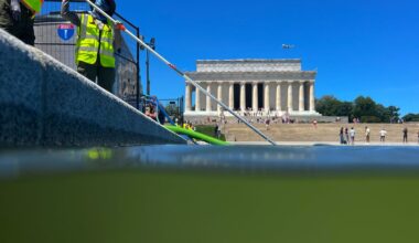 Trump Administration Claims It Made The Reflecting Pool Blue. See For Yourself!