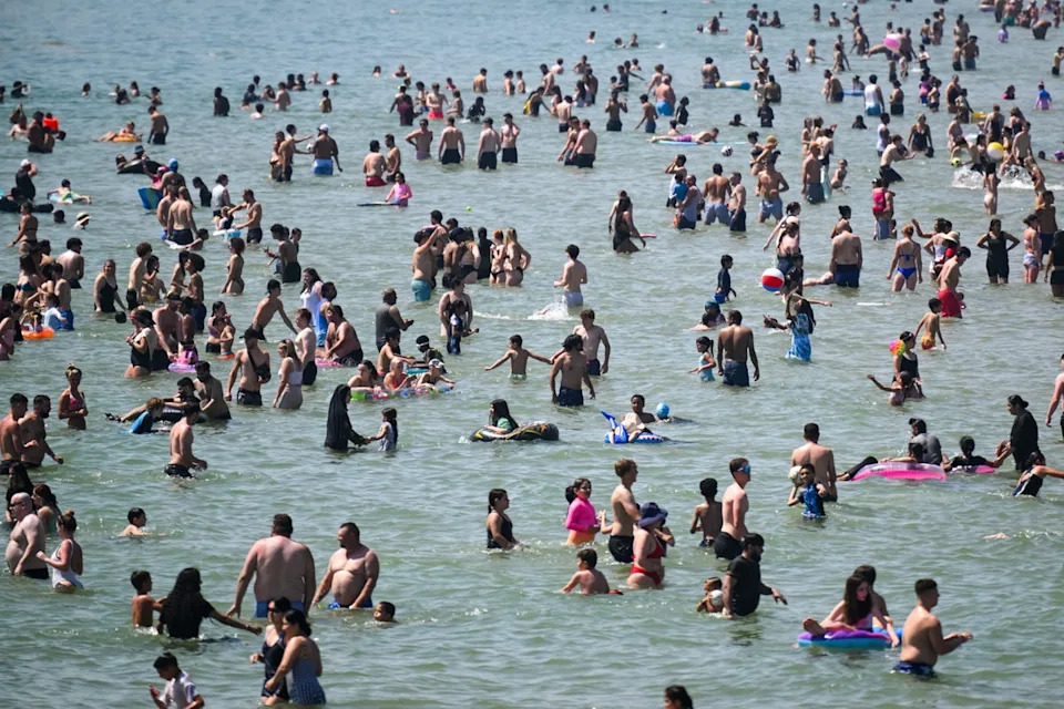 Large parts of England and Wales beat the May high record (Getty)