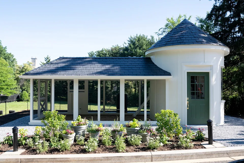 A new chicken coop at the vice president's residence.
