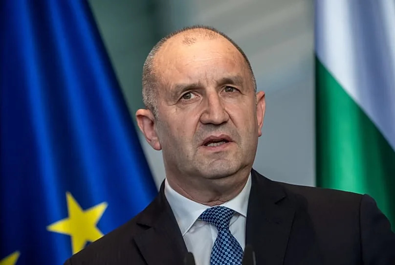 Bulgaria's Prime Minister Rumen Radev during a press conference in Berlin, 18 May, 2026