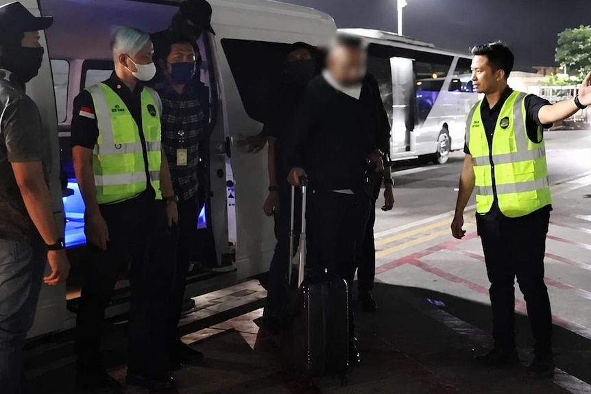 Angelo Pandeli being placed on a flight back to Australia this week