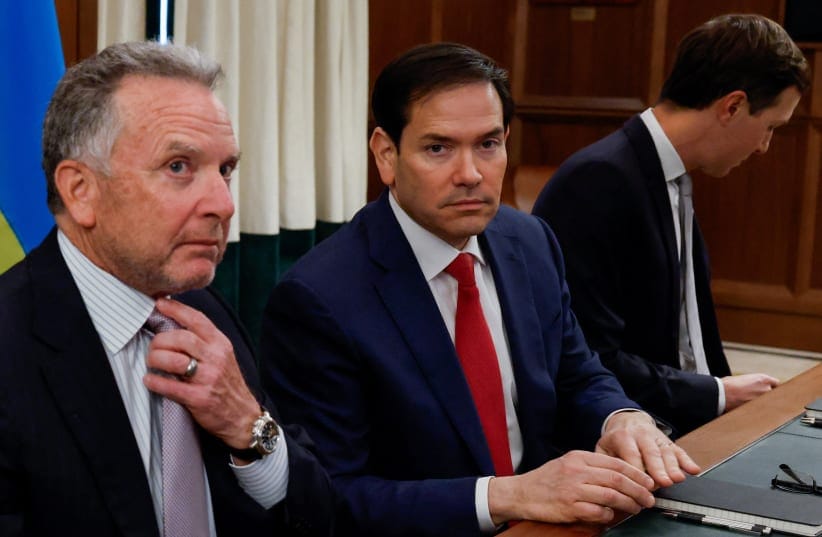 US Secretary of State Marco Rubio, US Special Envoy Steve Witkoff, and U.S. President Donald Trump's son-in-law Jared Kushner meet with a Ukrainian delegation in Hallandale Beach, Florida, US, November 30, 2025.