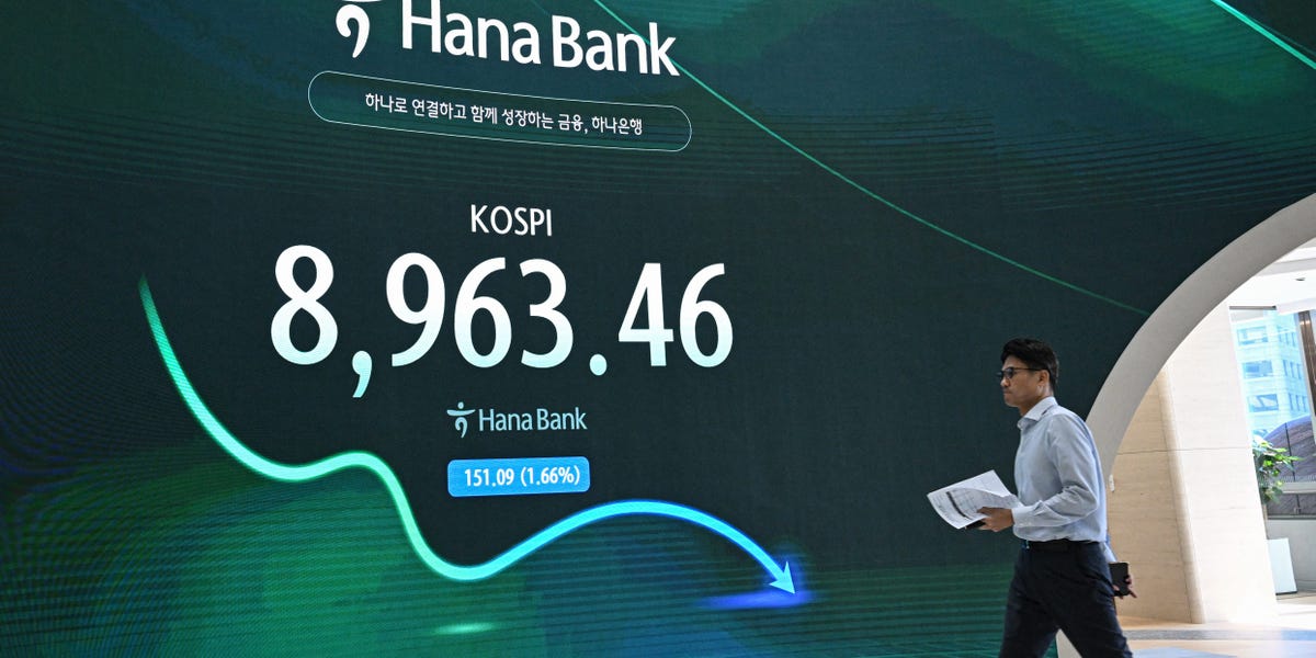 Brutal Tech Selloff Sends South Korea's Kospi Plunging 10%