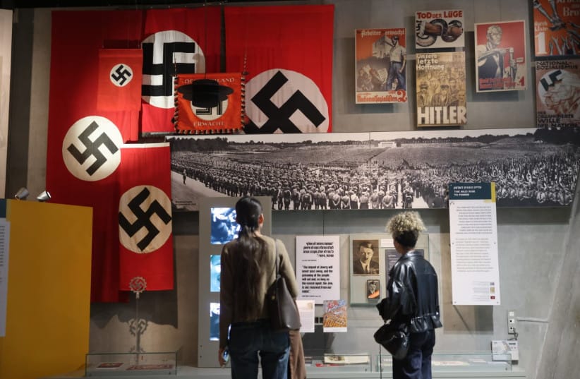 People view the exhibits at Yad Vashem on April 13, 2026.