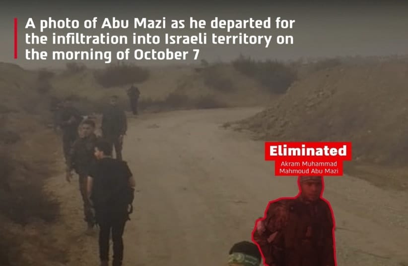 The IDF struck in the southern Gaza Strip and eliminated Akram Muhammad Mahmoud Abu Mazi, a terrorist in Hamas’ military wing.